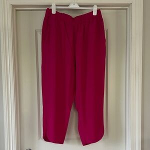 a new day | Elastic Waist Hot Pink Pants - XXL
